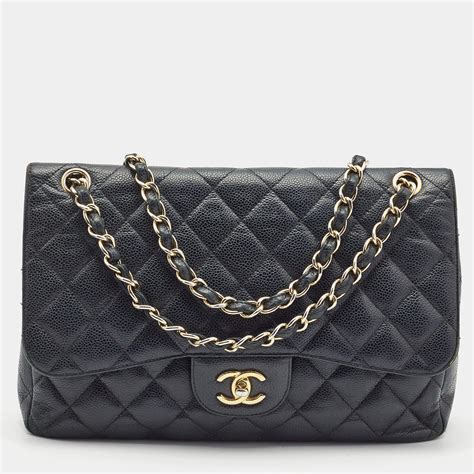 chanel black caviar flap bag price|CHANEL Caviar Quilted Maxi Double Flap Black .